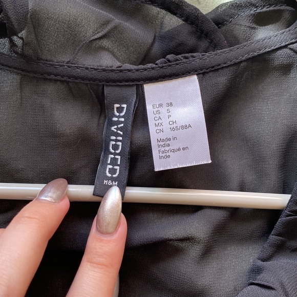 Sheer tie front top - Picture 4 of 4